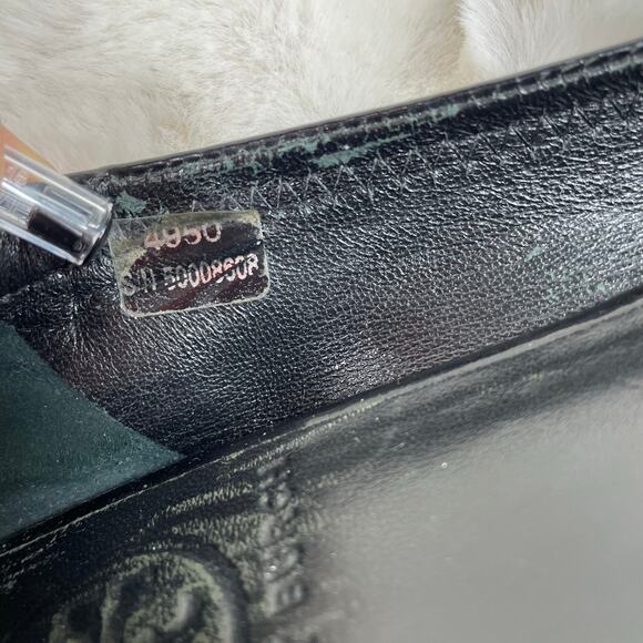 🔥Tory Burch Reva Ballet Flats Black Patent Leather Shoes Logo Women Size 6 - Picture 12 of 13